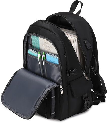 Women Fashion Travel Backpack Set Roomy Laptop Rucksack Set Casual Daypack for Girl Black in Saudi Arabia
