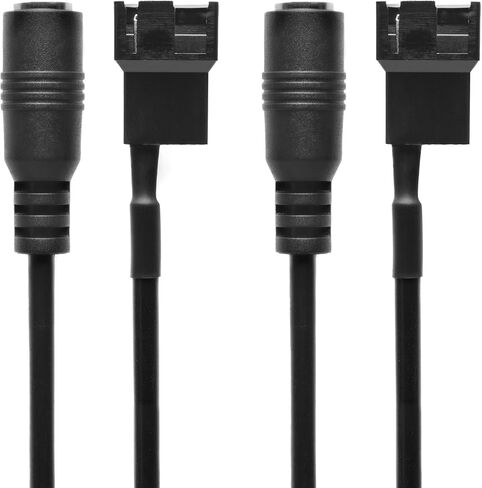 CRJ DC Plug to PC Fan Power Adapter Cable - 6-inch (15cm) - Power 3-Pin and 4-Pin Computer Cooling Fans with a DC Power Supply in Kuwait