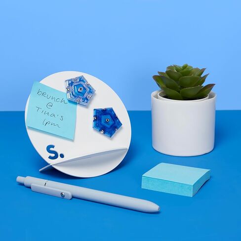 Speks Show Off Stand - Double Sided, Powder Coated Steel Magnetic Display Board - White - Magnets Sold Separately in Saudi Arabia