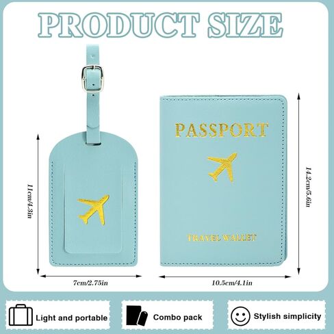 مجموعتان من حامل جواز السفر ومجموعة بطاقات الأمتعة، بطاقات سفر من جلد البولي يوريثان للأمتعة، حامل جواز السفر للسفر في العمل in Kuwait