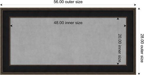 Amanti Art Framed Magnetic Board (56 x 28) Mezzanine Espresso Magnet Board, Oversize Magnetic Bulletin Board for Office Decor, Mudroom, Kitchen or Organization Drop Zone from WI, USA in Saudi Arabia