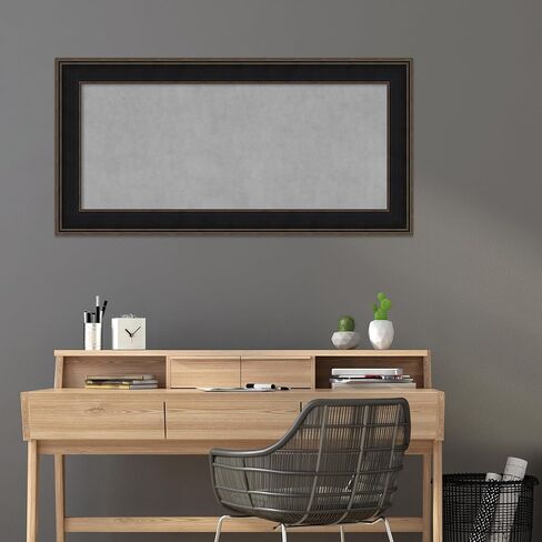 Amanti Art Framed Magnetic Board (56 x 28) Mezzanine Espresso Magnet Board, Oversize Magnetic Bulletin Board for Office Decor, Mudroom, Kitchen or Organization Drop Zone from WI, USA in Saudi Arabia