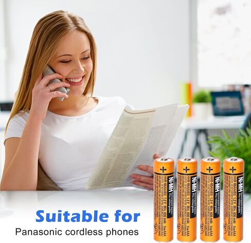 HHR-65AAABU NI-MH AAA Rechargeable Battery for Panasonic 1.2V 630mAh AAA Rechargeable Battery for Cordless Phones (630-8pcs) in Saudi Arabia