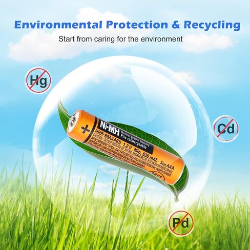HHR-65AAABU NI-MH AAA Rechargeable Battery for Panasonic 1.2V 630mAh AAA Rechargeable Battery for Cordless Phones (630-8pcs) in Saudi Arabia
