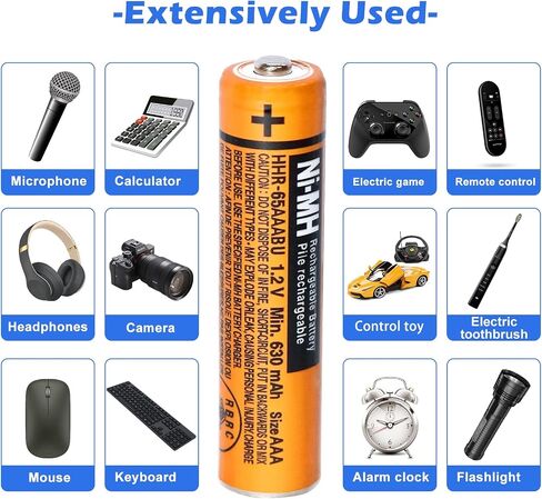 HHR-65AAABU NI-MH AAA Rechargeable Battery for Panasonic 1.2V 630mAh AAA Rechargeable Battery for Cordless Phones (630-8pcs) in Saudi Arabia