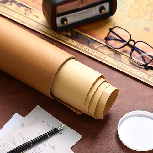 2 Pack 4 x 48 Inch Mailing Tubes 0.12" Thick Kraft Paper Poster Tube with Plastic Caps Shipping Tubes for Mailing Storing Rolled Goods Storage of Art Craft Document in Saudi Arabia