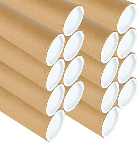 16 عبوة من أنابيب بريد كرافت مع أغطية لملصقات التغليف، أنابيب شحن مقاس 15.7 بوصة للبريد وتخزين وحماية المستندات والمخططات والرسومات والملصقات وأنابيب الملصقات للشحن in Kuwait