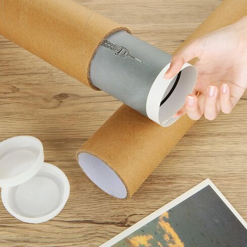 16 عبوة من أنابيب بريد كرافت مع أغطية لملصقات التغليف، أنابيب شحن مقاس 15.7 بوصة للبريد وتخزين وحماية المستندات والمخططات والرسومات والملصقات وأنابيب الملصقات للشحن in Kuwait