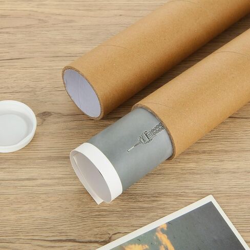 16 عبوة من أنابيب بريد كرافت مع أغطية لملصقات التغليف، أنابيب شحن مقاس 15.7 بوصة للبريد وتخزين وحماية المستندات والمخططات والرسومات والملصقات وأنابيب الملصقات للشحن in Kuwait