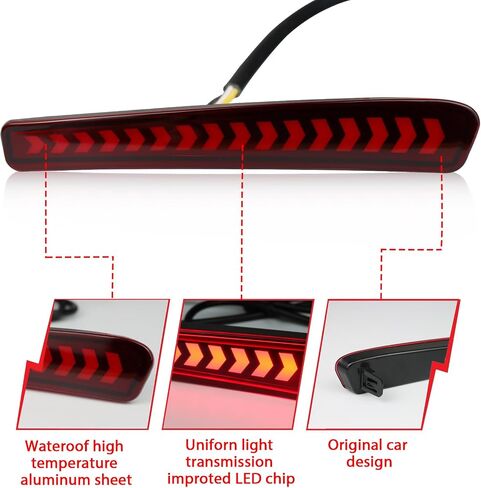 LED Rear Reflector Fog DRL Kit for Toyota Corolla 2021 2022 2023 L LE XLE Daytime Running Light，Dynamic Sequential Turn Signal Lights (Red shell) in Saudi Arabia