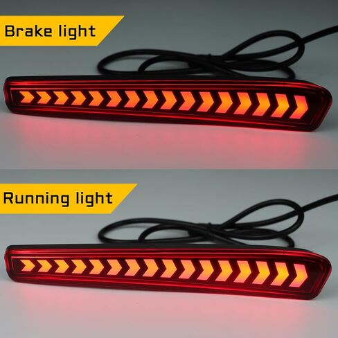 LED Rear Reflector Fog DRL Kit for Toyota Corolla 2021 2022 2023 L LE XLE Daytime Running Light，Dynamic Sequential Turn Signal Lights (Red shell) in Saudi Arabia