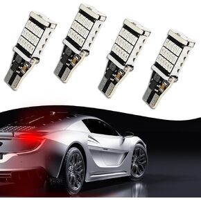 4 PCS Car Brake Light Bulb, Super Bright 2835-15SMD,W16W 912 921 906 LED Bulbs for Cars, Car LED Decoding Reversing Light, Suitable for Many Types of Vehicles (White)