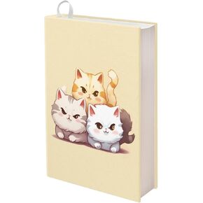 Cute Cat Book Sleeve for Book Lovers, Stretchable Book Covers Hardcover Book Dust Cover Protector for School Textbooks Paperback Books 9 x 11 Inches