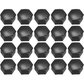 X AUTOHAUX 20pcs 21mm Wheel Lock Lug Bolt Nut Cover Caps Center Cover Bolt Locking Caps with Clip Tool Set Replacement for Tesla Model 3 Y S Bright Black