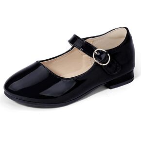 PANDANINJIA Girls Mary Jane Dress Shoes Ballerina Flats Little Big Kid School Uniform Shoes