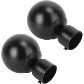 Artibetter 2pcs Roman Pole Decorative Head Curtain Pole Finials Curtain Rod Finials Drapery Finials Curtain Rod Ends End Cap Finial Curtain Rail Ends Drapery Rod End Bracket Junpai Iron Mute