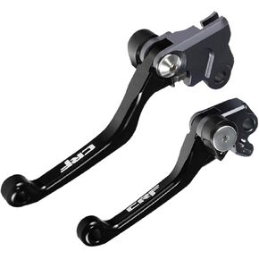 Motorcycle Billet Foldable Brake Clutch Lever Handle CNC Aluminum Pivot for CRF150F CRF230F 2003-2020 CRF250F 2019-2022 CRF 230F 230 F 150F 150 250 250F Dirt Pit Bike Motorbike （Black）