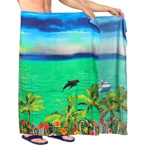 HAPPY BAY Men's Sarong Wrap Bath Swim Pareo
