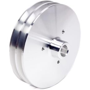March Performance 522 Clear Powdercoat Aluminum 2-Groove Power Steering Pulley