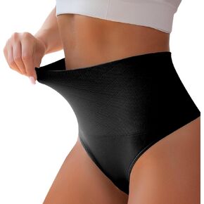 High Waisted Tummy Control Thongs Shapewear Strapless Core Body Shaper High Control Seamless Thick Thong