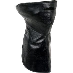 Milwaukee Leather SH162 Unisex Black Premium Leather Combo Neck Warmer and Face Mask
