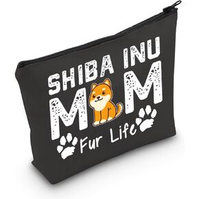 LEVLO SHIBA INU Mom Gifts SHIBA INU MOM Fur Life Makeup Bags SHIBA INU Lovers Gifts in Kuwait