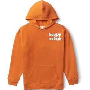 Happy Nation Girls Relaxed Fleece Hoodie Sweatshirt