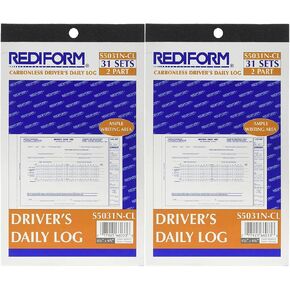 Driver's Daily Log, 31 Sets/Book [Set of 2]