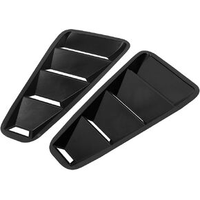 X AUTOHAUX 2pcs 1/4 Quarter Side Window Louvers Scoop Cover Vent Fit for Ford for Mustang 2005-2014