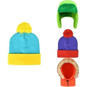 Concept One South Park Cartman, Kyle, Kenny, and Stan Beanie Cosplay Bundle