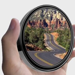 2PCS small Blind Spot Mirror,3-inch Round HD Glass Convex Rear View Mirror,Strong Adhesive Mirror for Car, Van, SUV and Trucks (3"(75mm), Black frame)