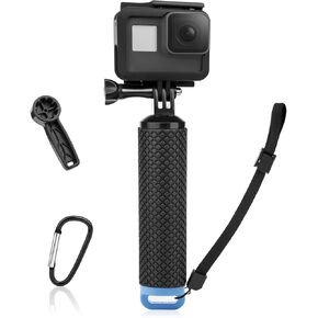 Luxebell Floating Hand Grip, Pole Mount for Gopro Hero 12 11 10 9 8 7 6 5 Max Session 4 3+, Handle Mount Accessories for AKASO EK7000 V50 Pro Brave 4 Campark DJI OSMO Action Camera (Blue)