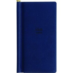 Lett's Note Origins Collection Slim Pocket Size Address Book with Gold Pen, Ruled, 160 Pages, Cream Paper, 5.75" x 2.75", Navy (B090027)