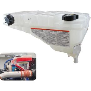 N5346001 Coolant Reservoir Tank with Cap & Sensor Compatible with Peterbilt 348, 365, 367, 377, 382, 384, 385, 386, 388, 389| Kenworth T600, T660, T800, W900 Replaces# 603-5403, T1673008