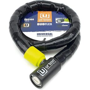 Urban UR5100 Phyton Cable Lock, Reinforced Steel Cable with Very Flexible Articulated Shielding, High Security Lock, Anti Theft Armored Cable for Motorcycle, Electric Bicycle, Scooter, 100cm/3,3ft
