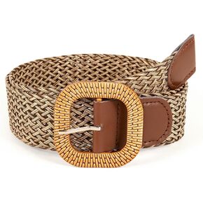 SeptCity Woven Belts for Women, Women's Belts for Dresses and Jeans, Rattan Belts Gift for Birthday Christmas Mother's Day