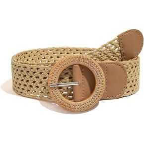 SeptCity Woven Belts for Women, Women's Belts for Dresses and Jeans, Rattan Belts Gift for Birthday Christmas Mother's Day