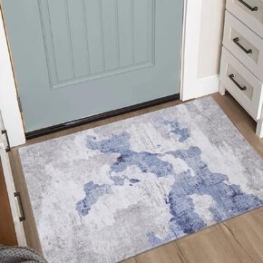 Modern Abstract Area Rug - 5x7 Area Rug Carpet, Non-Slip Non-Shedding Washable Rugs for Living Room and Bedroom, Blue, 5' x 7'