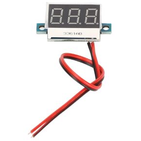 Mini Digital Voltmeter 0.36 inch 2 Wire DC 0 to 40V Voltage Gauge Tester,LED Digital Voltage Display Panel Meter, for Car, Battery Car, Motorcycle Car Line (Blue)