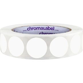 ChromaLabel Fluorescent Green High Visibility Round Dots, Bright & Permanent, Ideal for Inventory & Retail Applications, Easy to Write on Matte Finish, 1" Diameter, Countless Uses, Made in USA