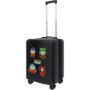 FUL South Park 22.5 Inch Carry On Luggage, Stan, Kyle, Cartman and Kenny Hardshell Rolling Suitcase with Spinner Wheels, Black