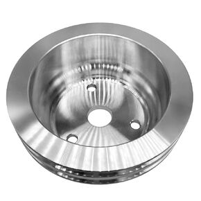 Double Groove SBC LWP Aluminum Crankshaft Pulley for Chevy 350 383 400 327 305 265 283 265 Engines
