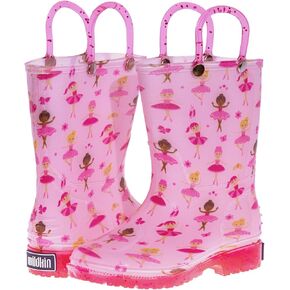 Wildkin Kids Rain Boots for Boys & Girls, Easy Slip-On Handles and No-Slip Tread