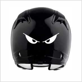 Evil Eyes No Fear Motorcycle Biker Helmet Reflective Decal Sticker M2 5 1/2" X 1 1/2" (Reflective White)