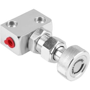 Brake Proportioning Valve Universal Motorsport Shut Off Pressure Regulator Car Valve Aluminum 150PSI - 1200PSI Proportion Adjustable Prop Bias Adjuster Racing Lever (Silver)