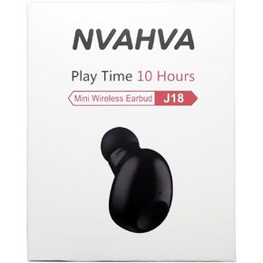 NVAHVA سماعة أذن بلوتوث واحدة وقت تشغيل 10 ساعات، سماعة رأس لاسلكية، سماعة رأس بلوتوث صغيرة بدون استخدام اليدين، سماعة أذن بلوتوث للهاتف الخلوي لهواتف iOS Android الذكية والكمبيوتر الشخصي والتلفزيون الصوتي (أبيض) in Kuwait