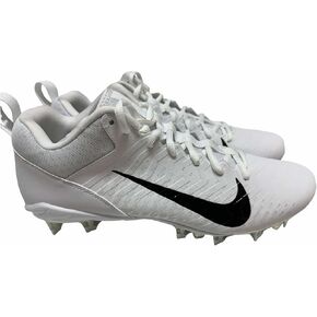Nike Men's Alpha Menace Pro2 Low Football Cleats Shoes White/Black #CV6477-100 - Size Men's 12.5