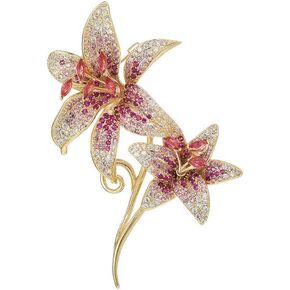 Flower Brooch Pin Gold-Plated Enamel Brooch Lapel Pins Flower Jewelry for Women