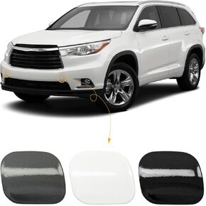 Car Front Bumper Tow Hook Cover Cap Towing Eye Fit for Toyota Highlander 2014 2015 2016 Trailer Cover 521200E927 521270E926 (Black, Left Driver Side)