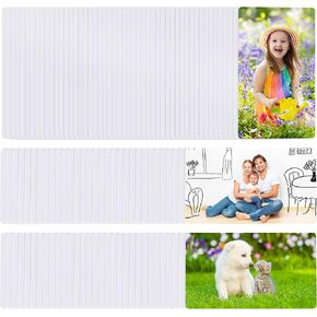 50 Pcs Sublimation Metal Business Cards Bulk Aluminum Blanks Name Card, 0.22 mm Thick 3.4 x 2.1 x 0.01 Inch for Custom Engrave Color Print(50 Pieces)
